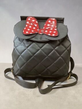 Dani by Danielle Nicole Disney Minnie Mouse Black Quilted Backpack